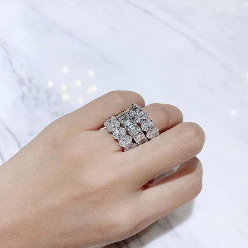 Clarity Vvs Dia Brilliant Eternity Ring Wedding Band Vvs1